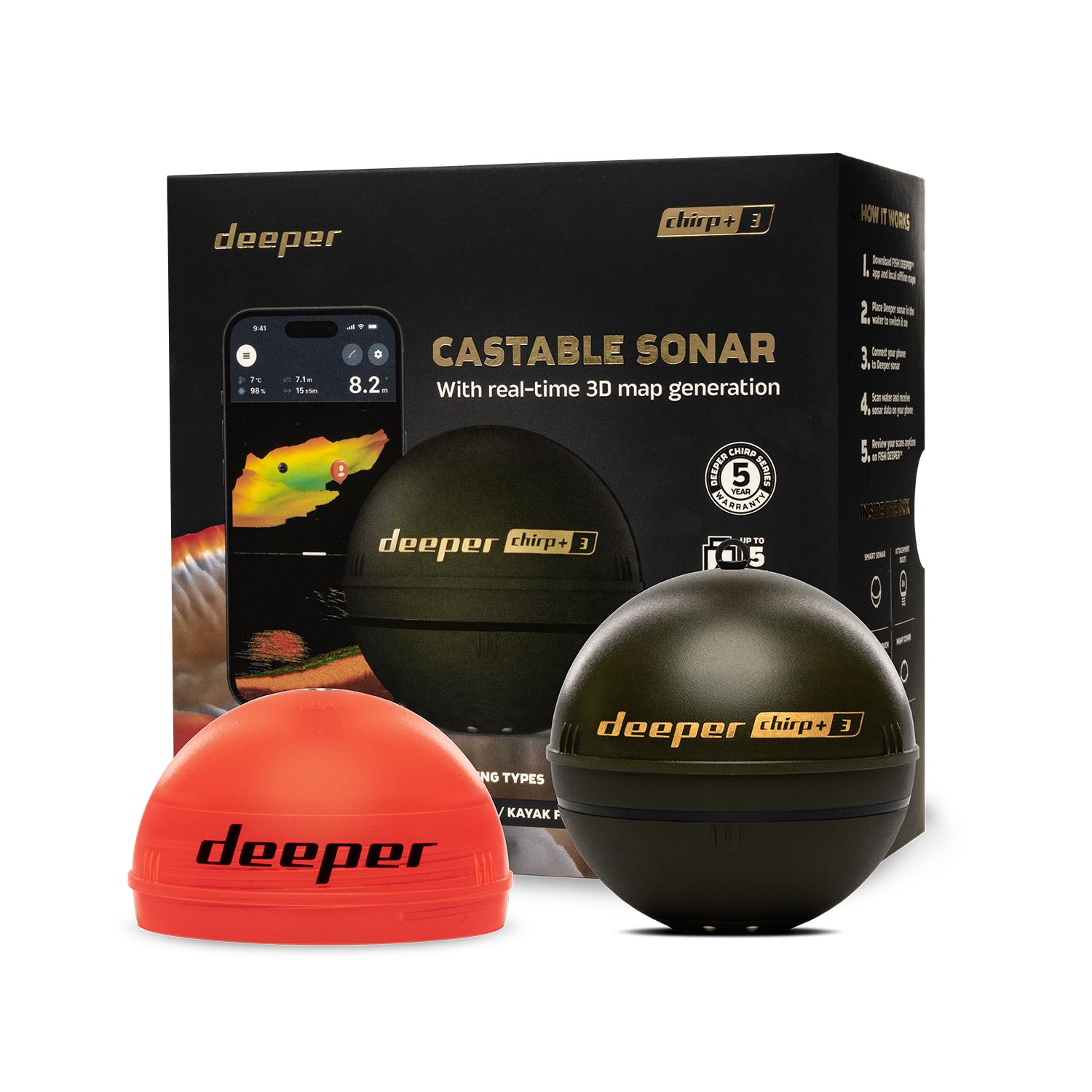 Fishing Boat Gps - Deeper Smart Sonar Chirp+3 Fish Finder,