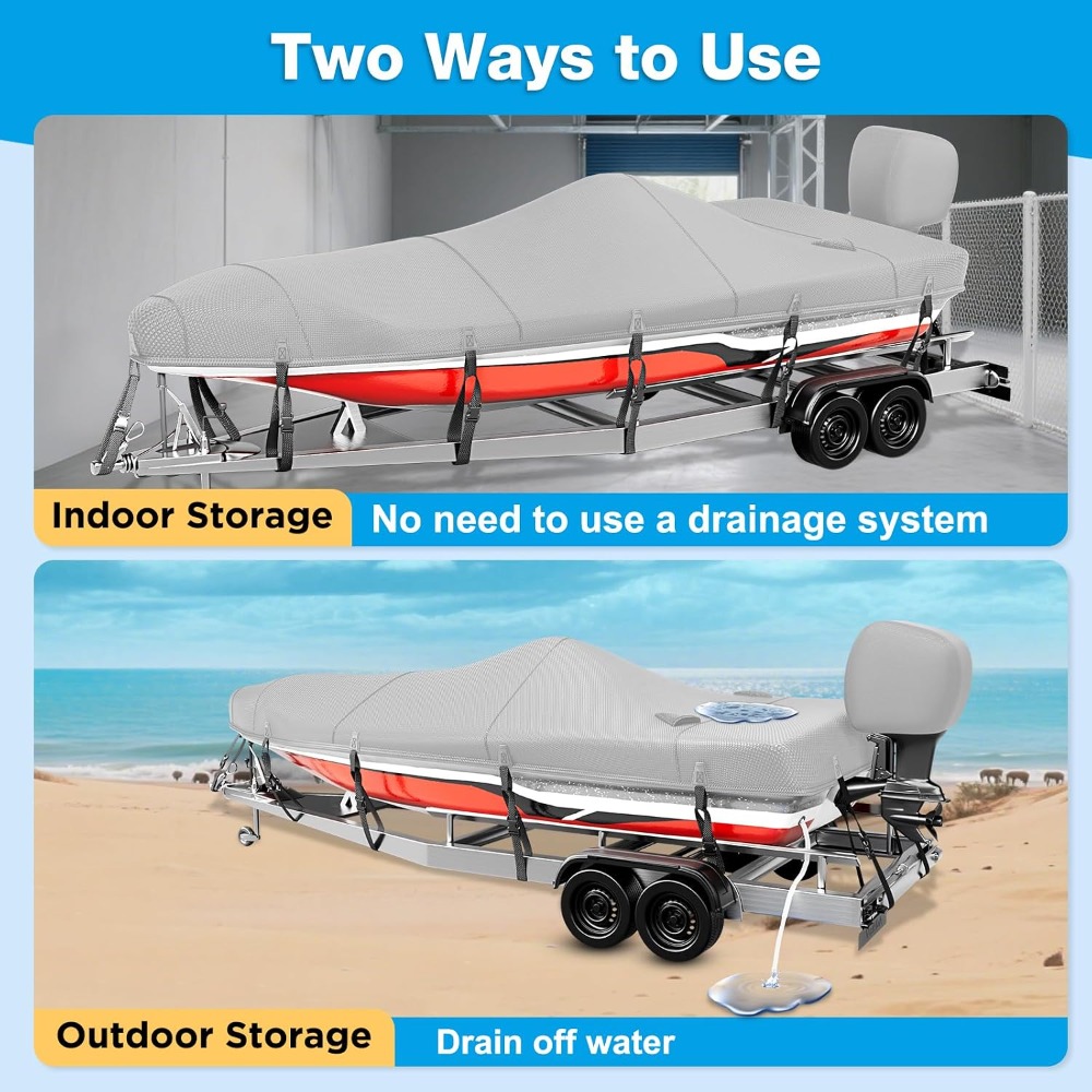Boat Cover 20-22ft, 1200D Wate - Fishing Boat Cover ulasan dan harga