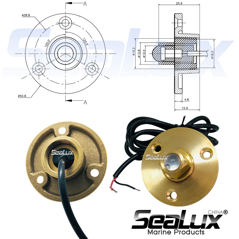 Sealux Brass drain plug LED li - Fishing Boat Navigation Light ulasan dan harga