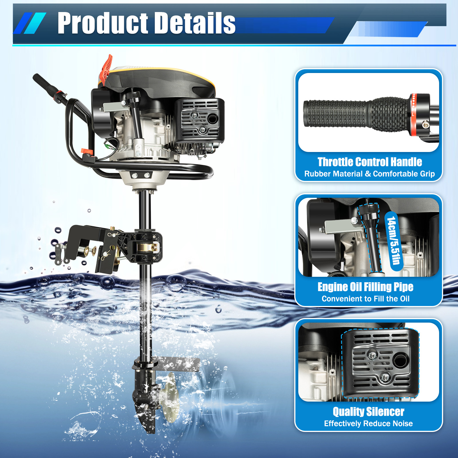 Outboard Motor Boat Engine, 4  - Fishing Boat Outboard Motor ulasan dan harga