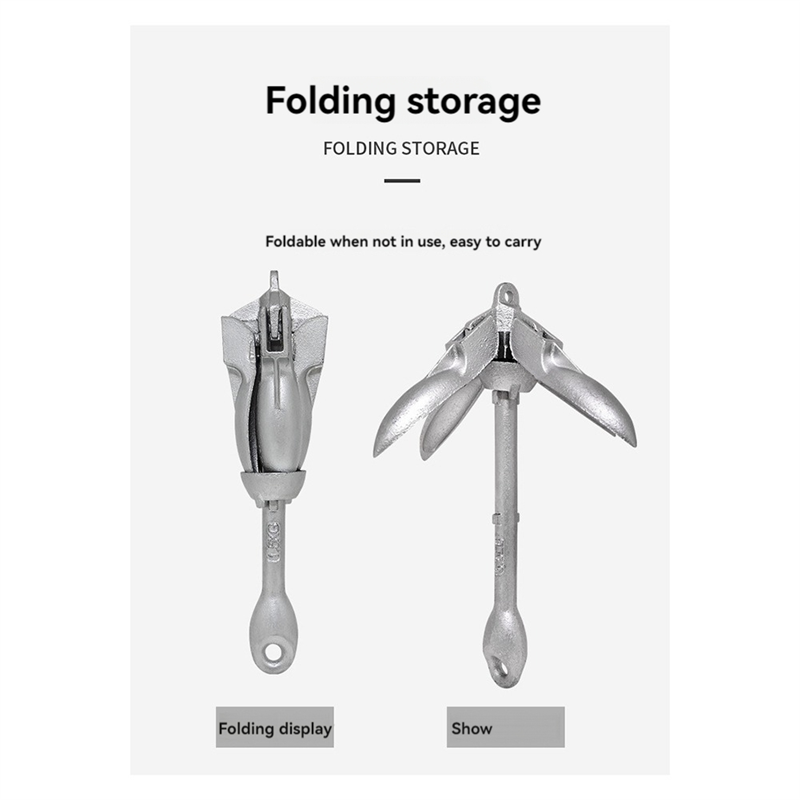 AB56-0.7KG Steel Folding Water - Fishing Boat Anchor ulasan dan harga