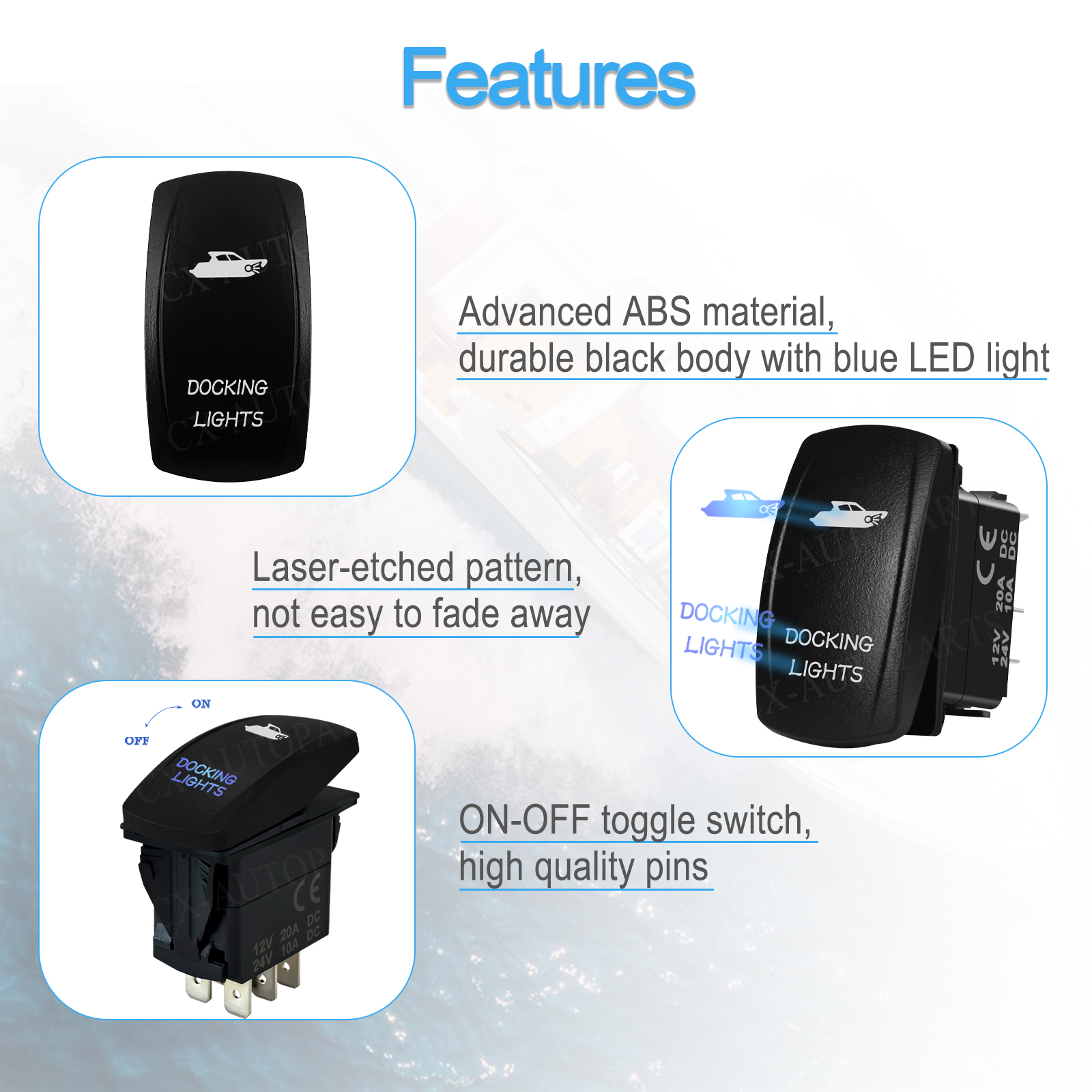 Marine Grade IP66 Rocker Switc - Fishing Boat Anchor ulasan dan harga