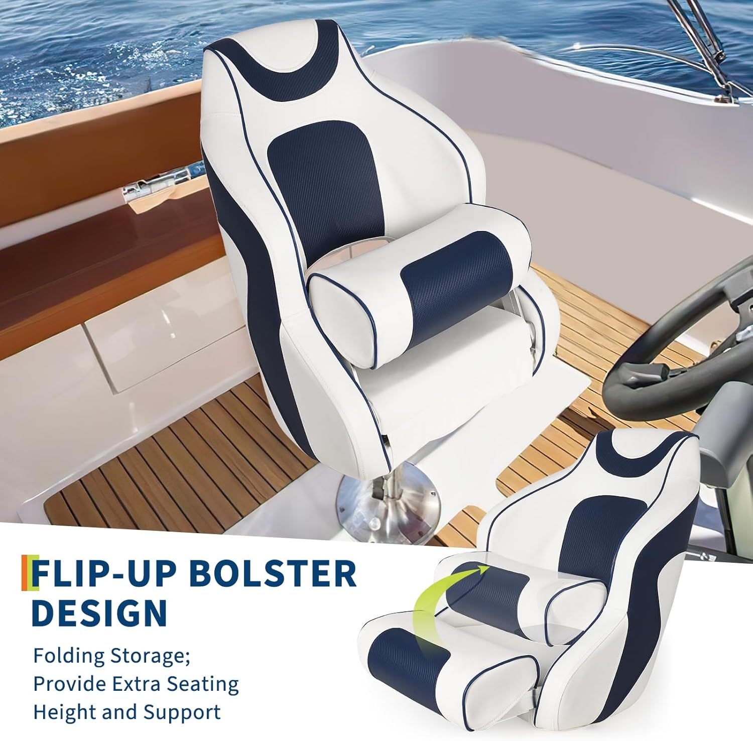 High Back Boat Seat with Flip- - Fishing Boat Seat ulasan dan harga
