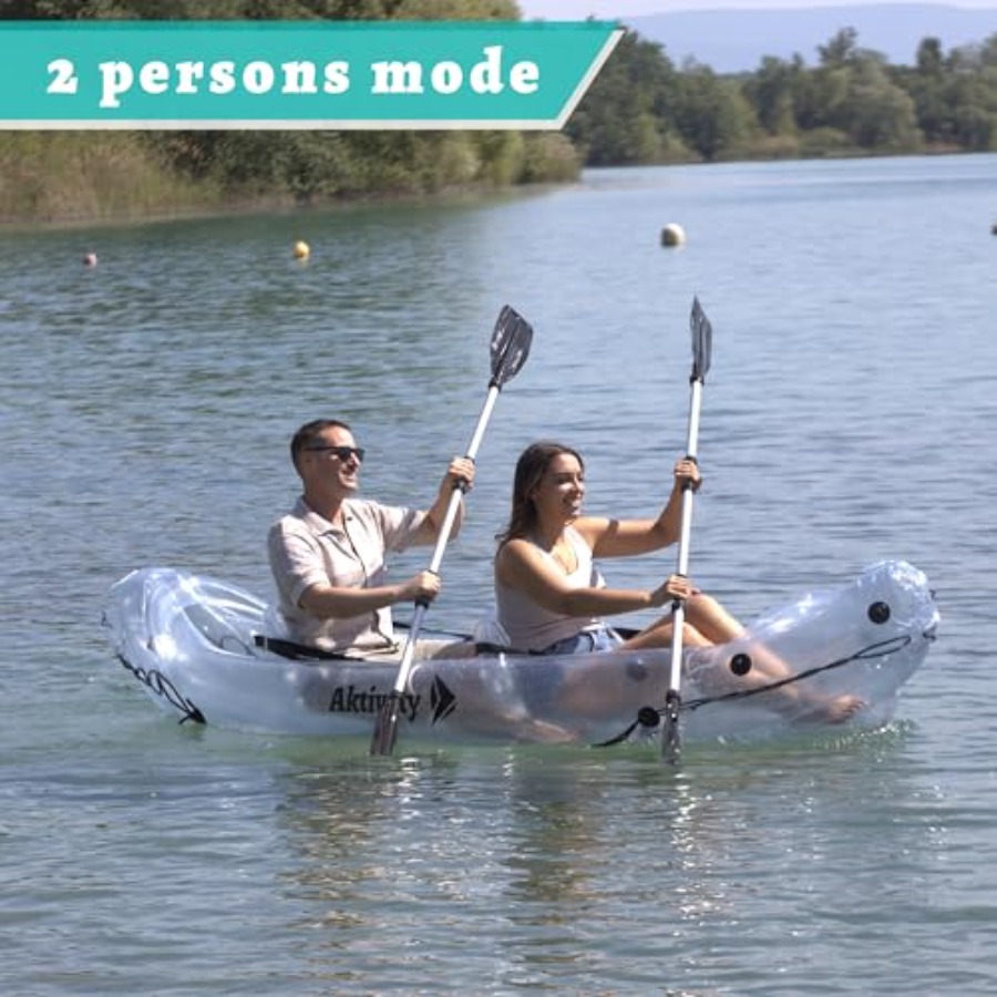 Clear Kayak for Two Adults - T - Fishing Boat Paddle ulasan dan harga