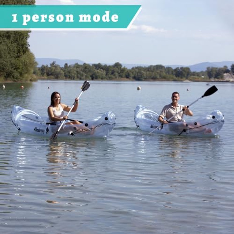 Clear Kayak for Two Adults - T - Fishing Boat Paddle ulasan dan harga