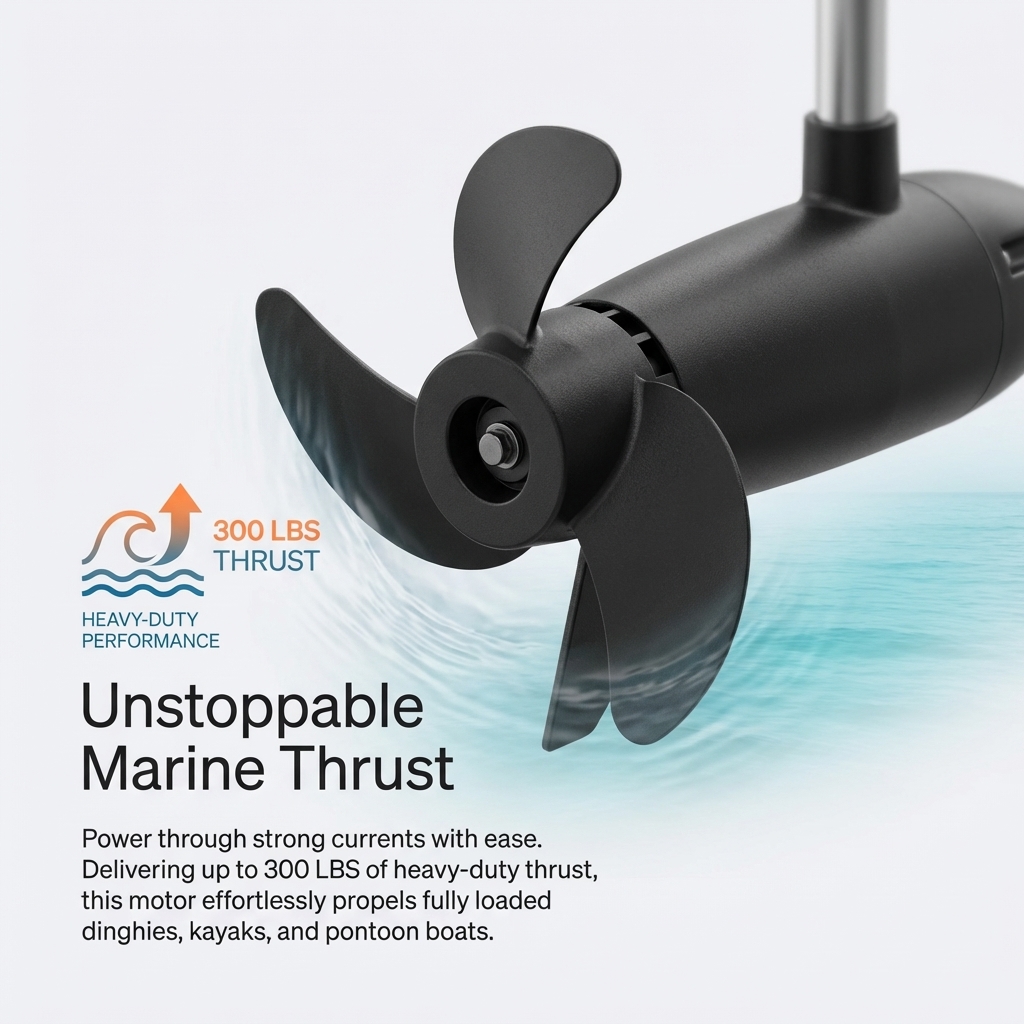 240LBS 300LBS High Thrust Brus - Fishing Boat Trolling Motor ulasan dan harga