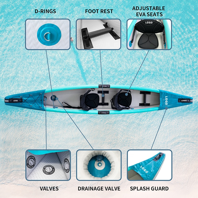 Drop Stitch Kayak Inflatable C - Fishing Boat Fiberglass ulasan dan harga