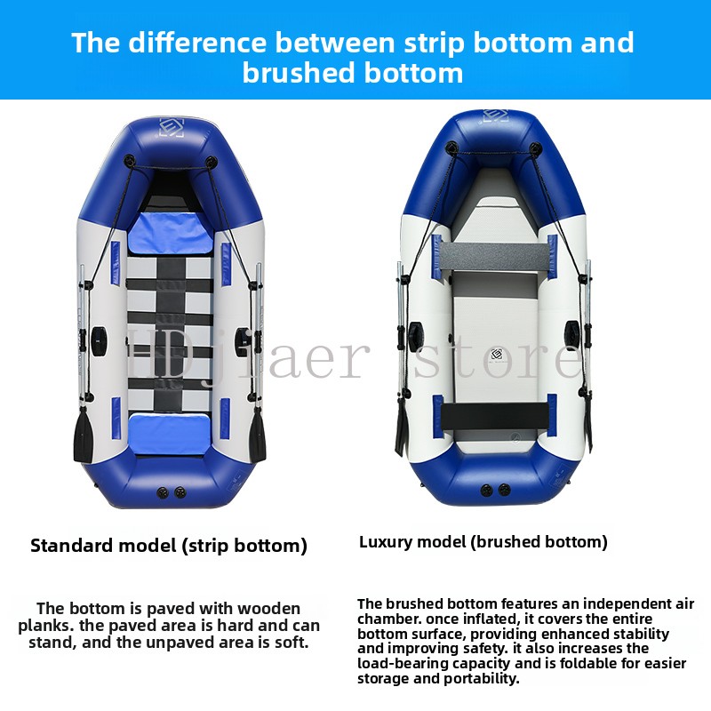 Inflatable Boat with Hard Bott - Fishing Boat Paddle ulasan dan harga