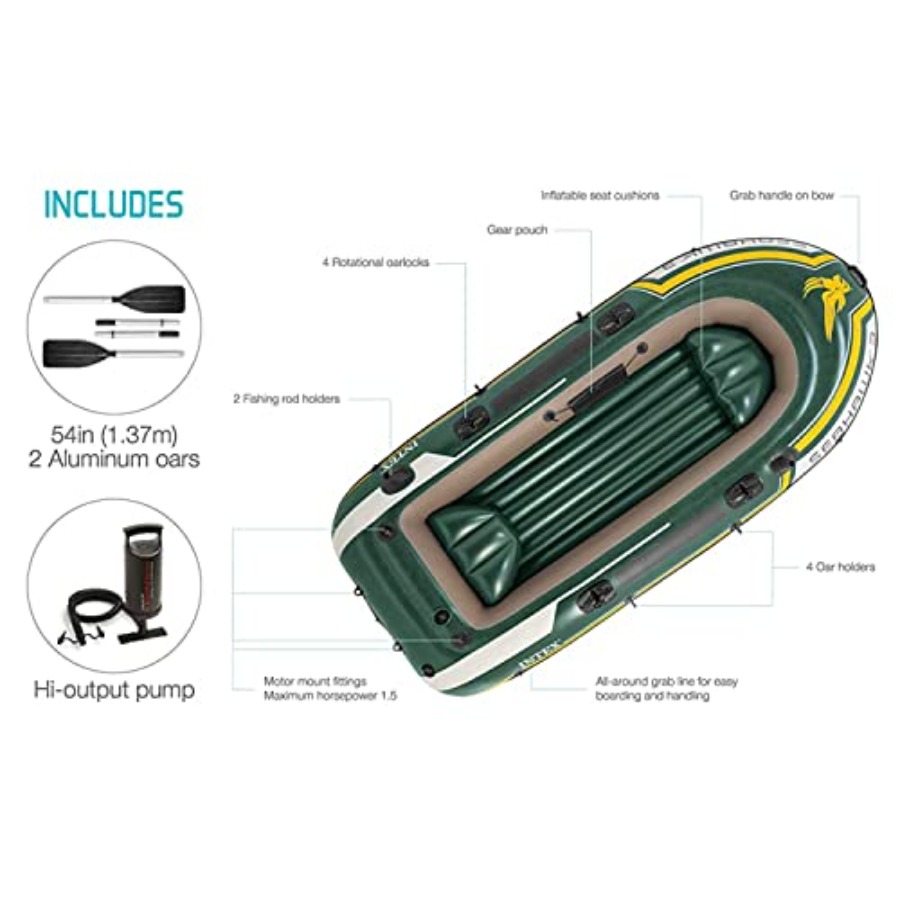 Inflatable Fishing Boat with O - Fishing Boat Oar ulasan dan harga