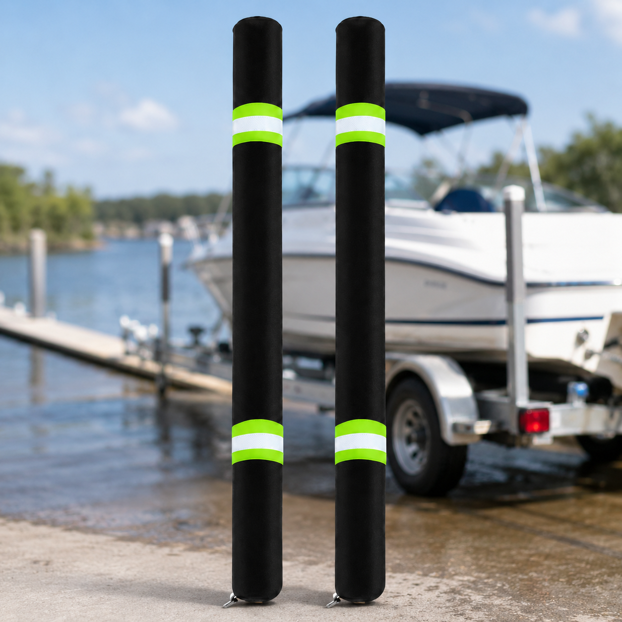 2Pcs Boat Trailer Guide Pole C - Fishing Boat Cover ulasan dan harga
