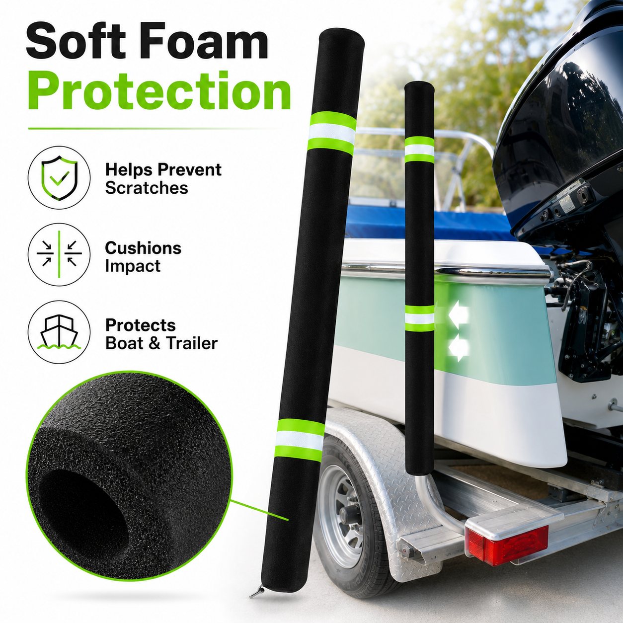 2Pcs Boat Trailer Guide Pole C - Fishing Boat Cover ulasan dan harga