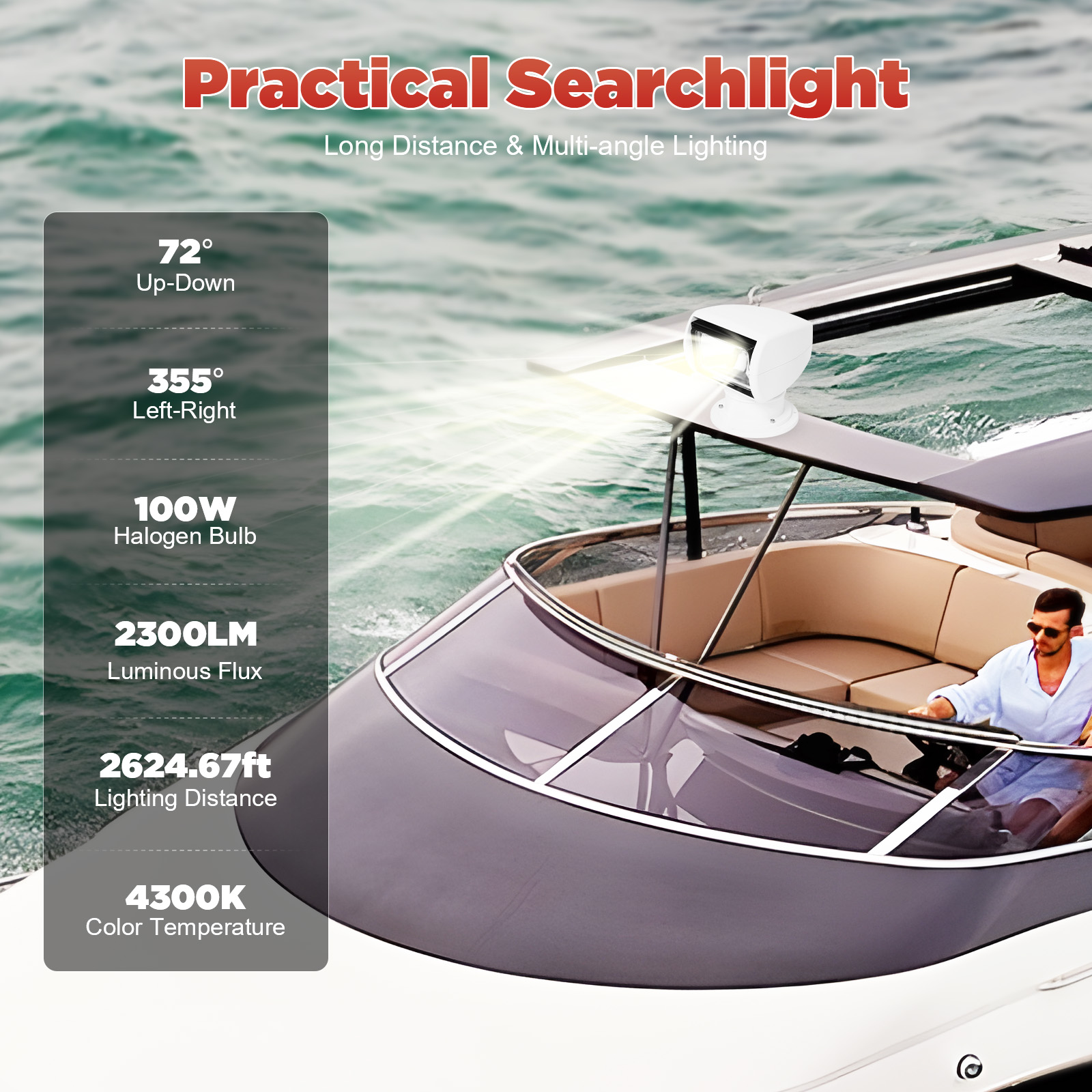 Spotlight Marine Spot Light Bo - Fishing Boat Trailer ulasan dan harga